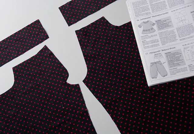 Schnittteile Vorderhose und Bund