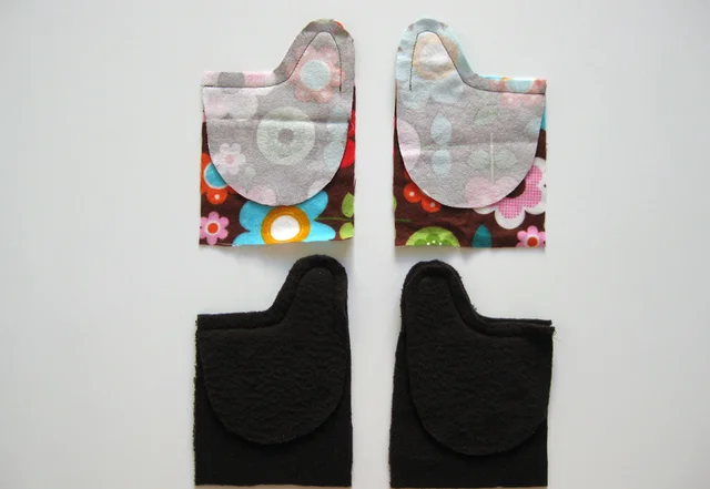 Kinderhandschuhe zusammengenähte Innenseiten