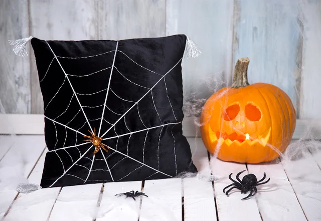 Halloween Spinnenkissen Schnittmuster