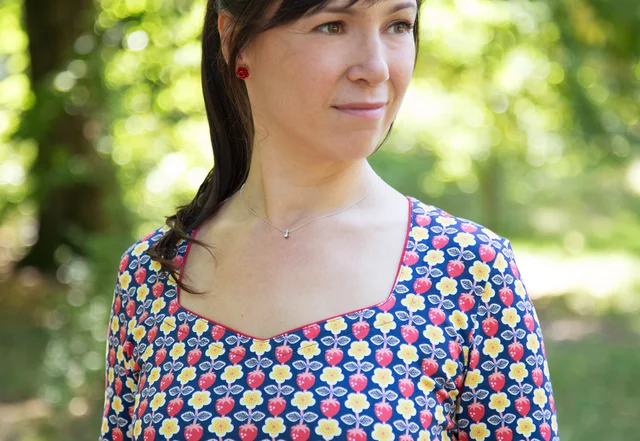 Schnittmuster Jerseykleid "Ella" mit Herzausschnitt