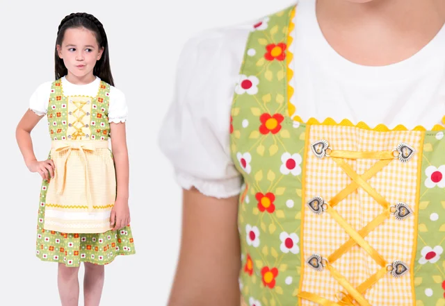 Schnittmuster Kinderkleid Leni als Dirndl genäht