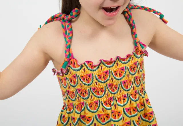 Schnittmuster Kleid mit Smoknähten Schnittmuster Kleid mit Smoknähten
