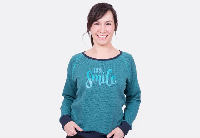 Schnittmuster Raglanshirt Strickjacquard