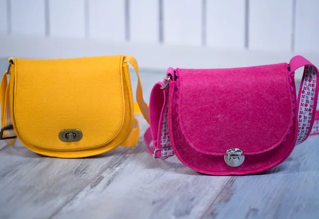 Schnittmuster Schultertasche aus Filz