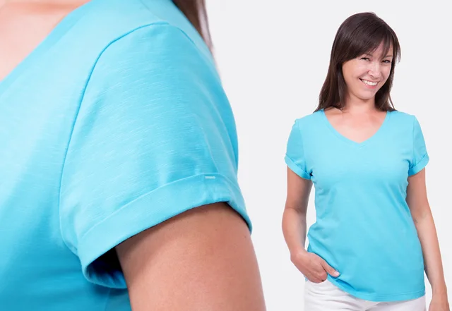 Schnittmuster Shirt mit V-Ausschnitt