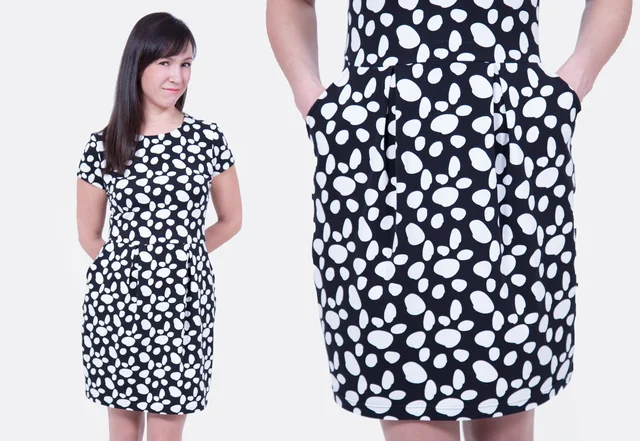 Schnittmuster Tulpenkleid Chloe aus Jersey Schnittmuster Tulpenkleid Chloe aus Jersey