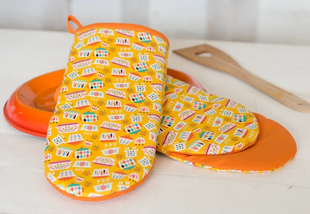Schnittmuster gratis Ofenhandschuhe Nähanleitung