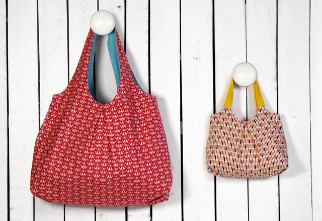 gratis Schnittmuster Tragetasche Wendebeutel