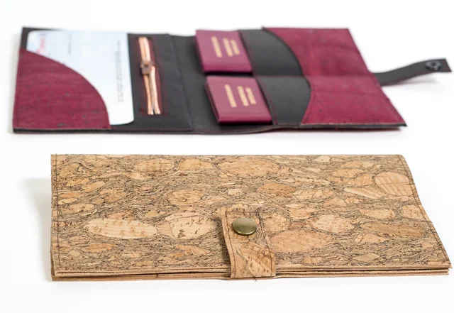 Gratis Schnittmuster Reiseetui aus Korkstoff nähen