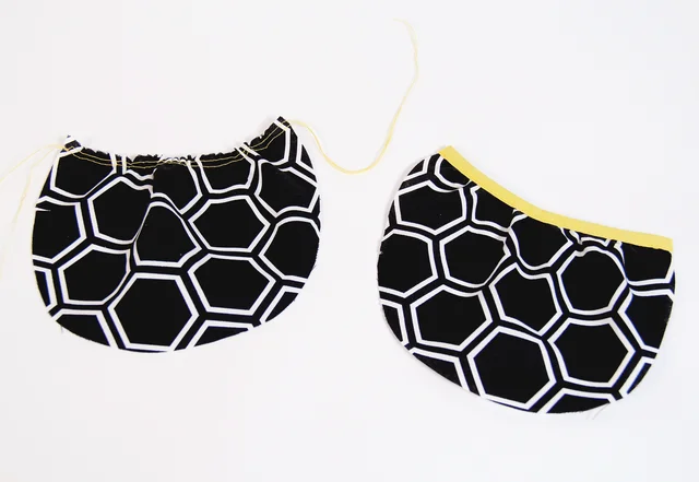 Schnittmuster Schürze Taschen kräuseln