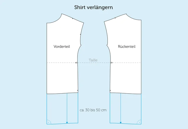 Shirt zum Kleid verlängern Shirt zum Kleid verlängern