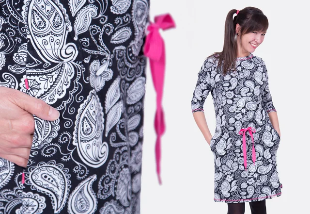 Sweatkleid "Carol" mit Paisley Stoffen nähen Sweatkleid "Carol" mit Paisley Stoffen nähen