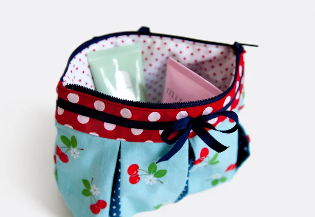 Schnittmuster Freebie Kosmetiktasche Schleife nähen