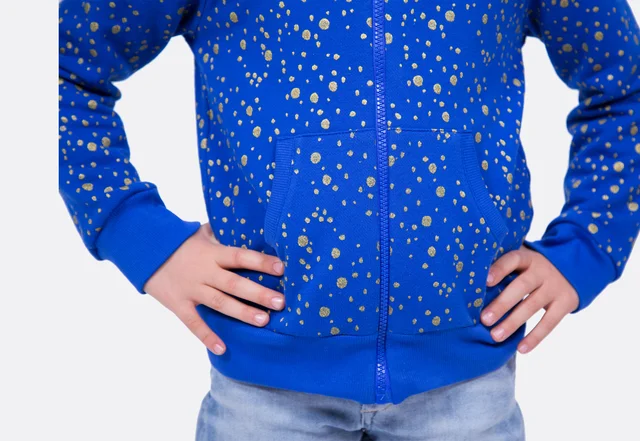 Schnittmuster Kinder Kapuzenjacke Kängurutasche nähen