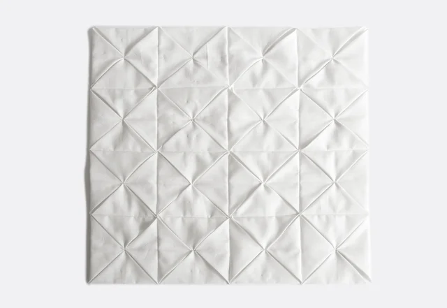 Nähanleitung Cathedral-Window Patchworkkissen Fächer befüllen