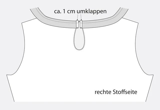 Nähanleitung Tropfenverschluss Ausschnitt auf die feine Art nähen Nähanleitung Tropfenverschluss Ausschnitt auf die feine Art nähen