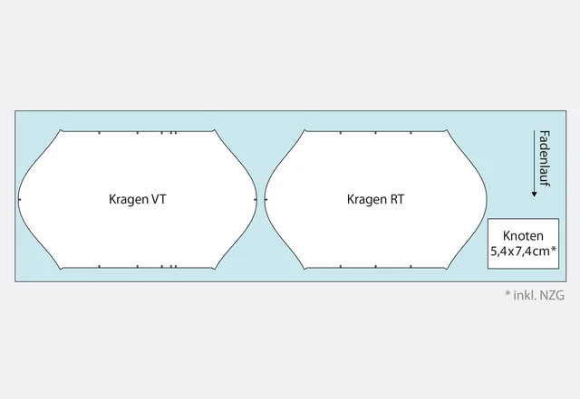 Schnittmuster Add-On Schleifenkragen Kragen zuschneiden
