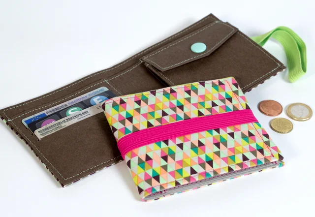 Schnittmuster kostenlos Geldbörse aus SnapPap