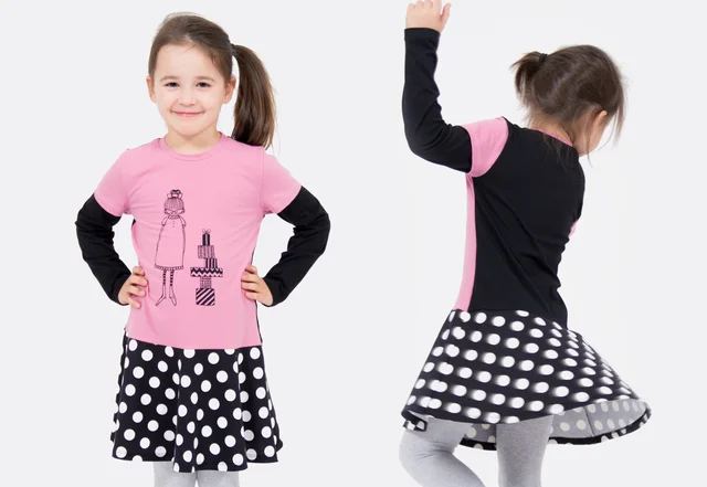 Schnittmuster Kinderkleid und Kindershirt Ikasyr-Stoffe