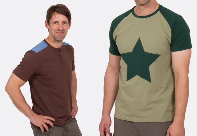 Schnittmuster Männer-Shirt mit Raglanärmeln oder eingesetzten Ärmeln