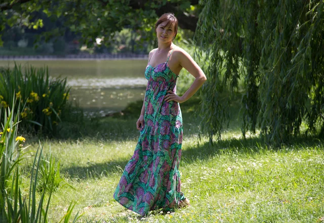 Schnittmuster Maxi-Sommerkleid selber nähen