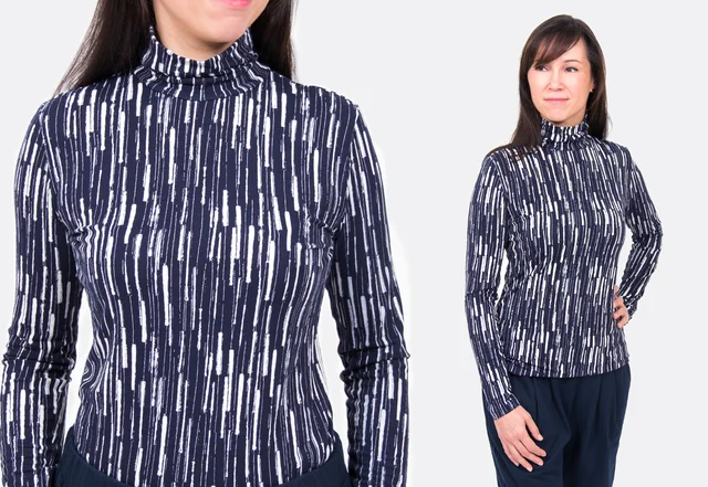 Schnittmuster Shirt mit Rollkragen Schnittmuster Shirt mit Rollkragen