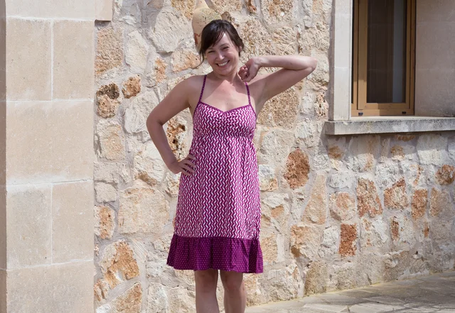 Schnittmuster Sommerkleid mit Smoknähten selber nähen