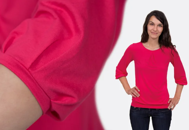Schnittmuster gratis 3/4 Ärmel für Shirts oder Kleider