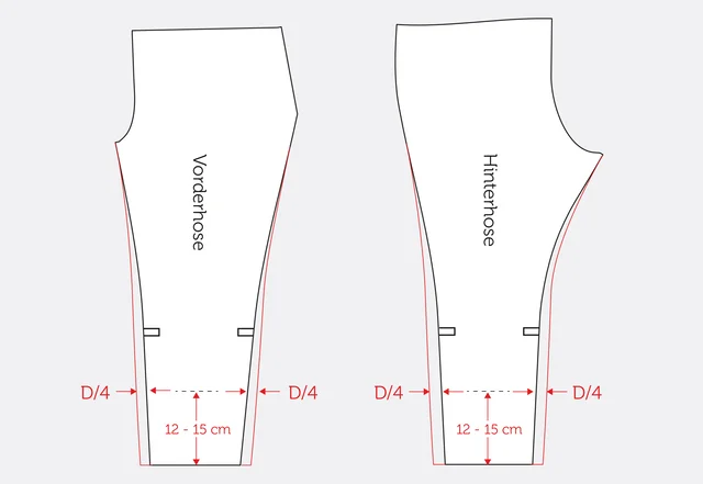 Sweatpants Hosenbreite anpassen