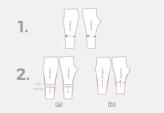 Sweatpants Hosenlänge anpassen