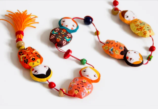 Matroschka-Kette Dekoration selber nähen