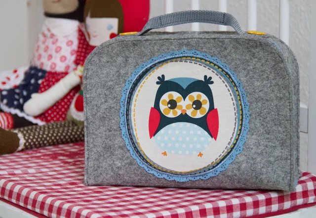 Nähanleitung Filzkoffer Puppenkoffer für Spielsachen selber nähen