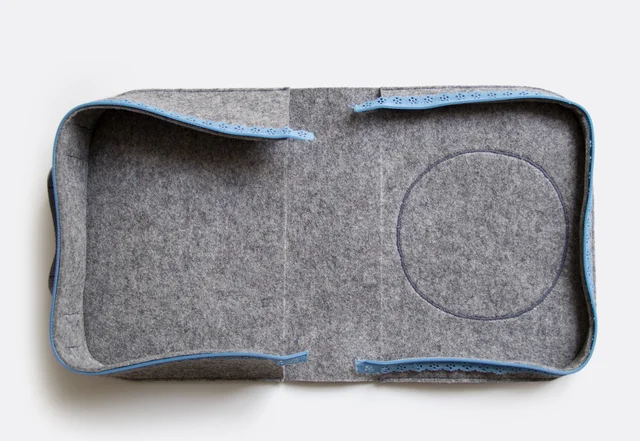 Nähanleitung Filzkoffer Seitenteile annähen