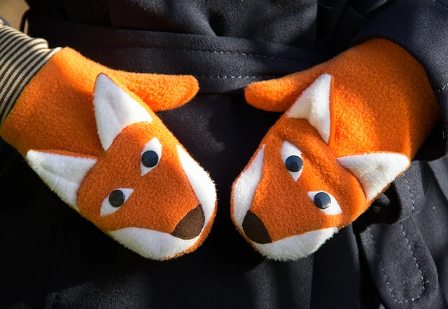 Nähanleitung Fuchshandschuhe mit gratis Schnittmuster selber nähen