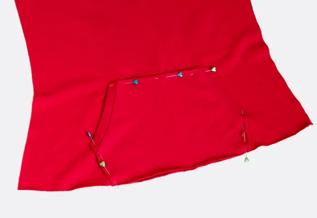 Nähanleitung Kängurutasche Taschen feststecken Nähanleitung Kängurutasche Taschen feststecken