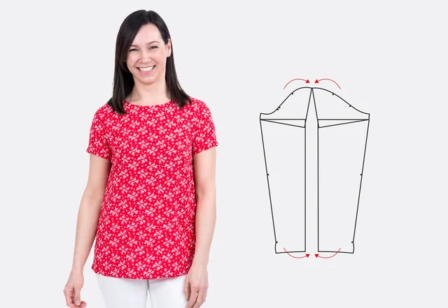 Nähanleitung Schnittmuster anpassen Oberarmweite