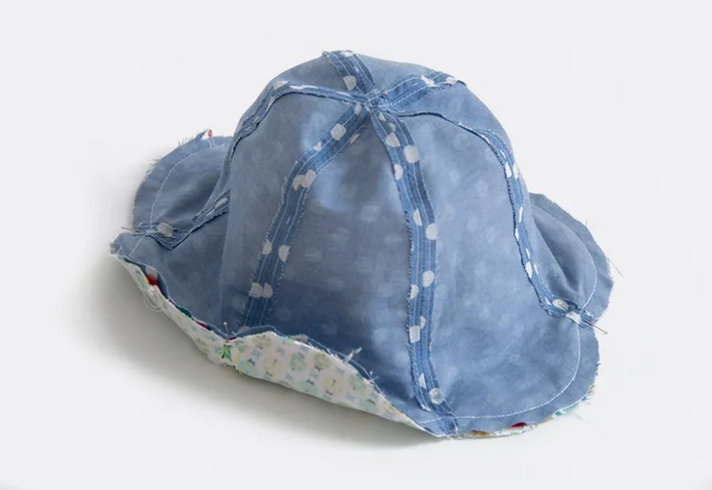 Nähanleitung Sommerhut Kante absteppen