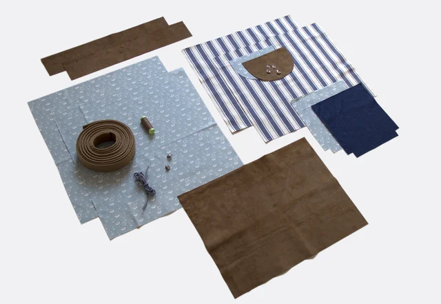 Nähanleitung Umhängetasche Schnittmuster kostenlos Schnittteile vorbereiten