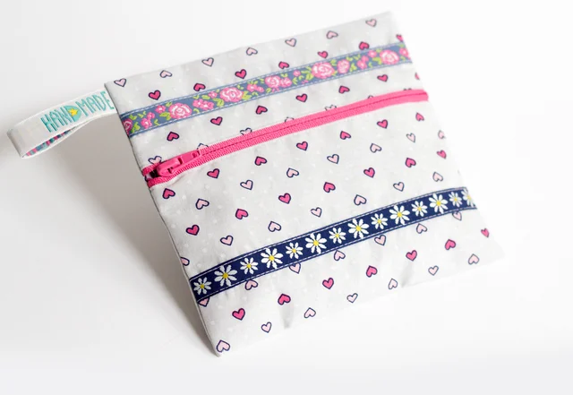 Nähanleitung kleine Reißverschlusstasche nähen