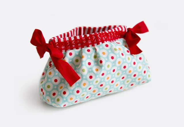 Nähanleitung Schnittmuster gratis Tasche mit Federverschluss selber nähen