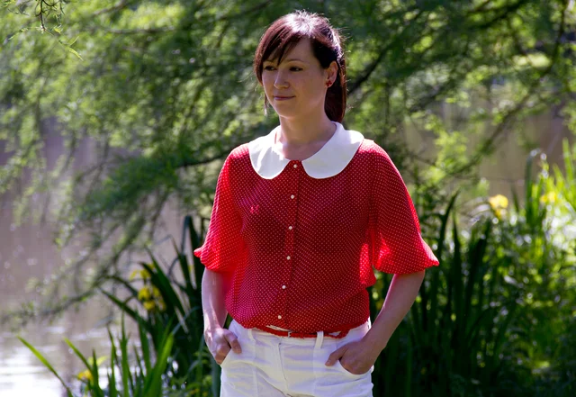 Schnittmuster Bubikragen Bluse nähen lernen