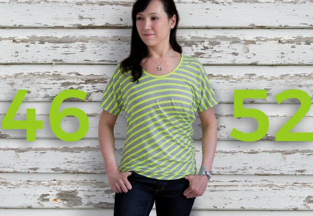 Schnittmuster Shirt mit Drapierung Größenerweiterung 46-52