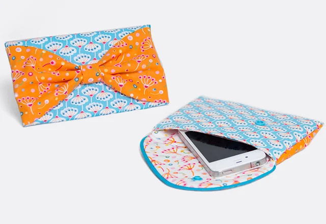 Schnittmuster Handytasche Blumenstoffe