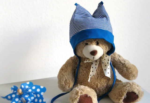Schnittmuster Mütze für Kuscheltier und Teddy nähen lernen