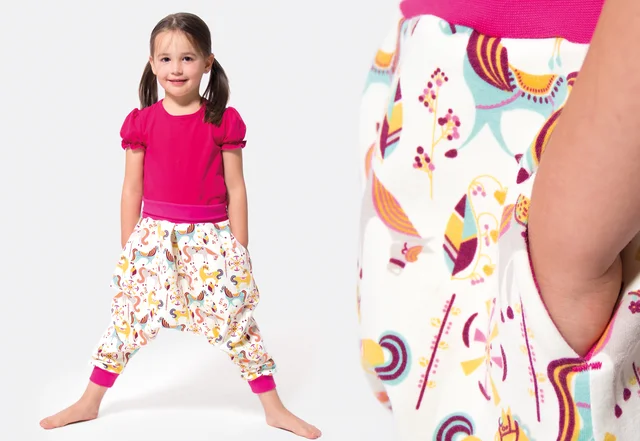 Schnittmuster Pumphose mit Eingriffstaschen nähen