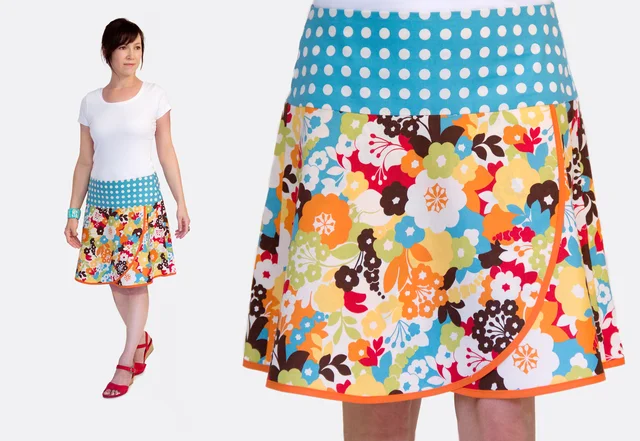 Schnittmuster Rock mit Reißverschluss mit Nähvideo Anleitung