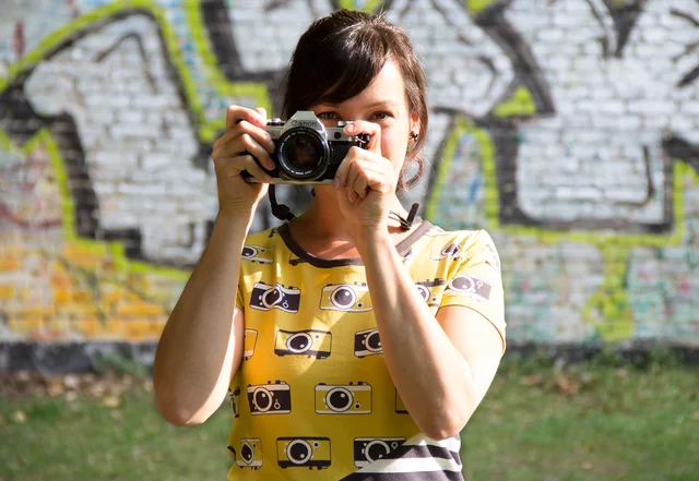 Schnittmuster Shirt Live mit Fotostoff von Nosh Design