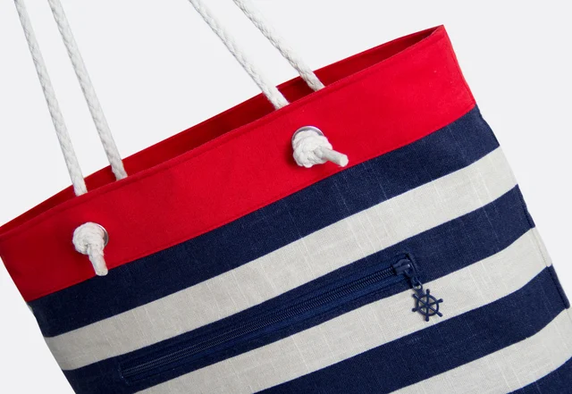 Schnittmuster Shopper mit Kordeln maritimes Design Schnittmuster Shopper mit Kordeln maritimes Design
