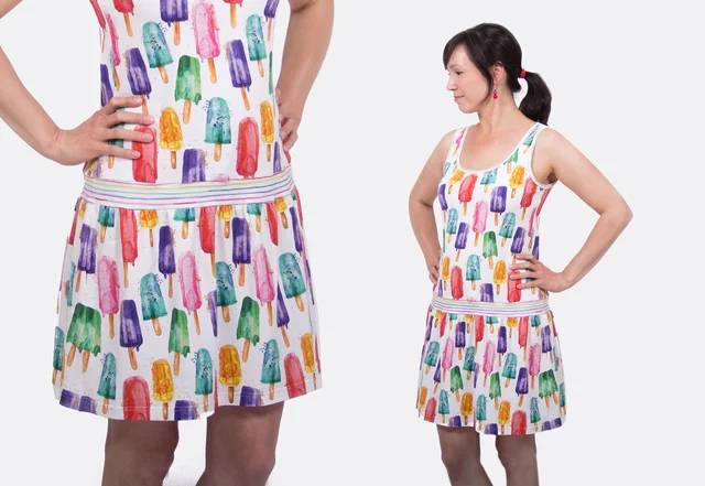 Schnittmuster Top zum Kleid verlängern