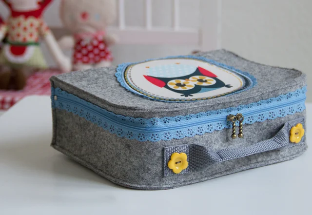 Schnittmuster kostenlos Filzkoffer für Spielzeug